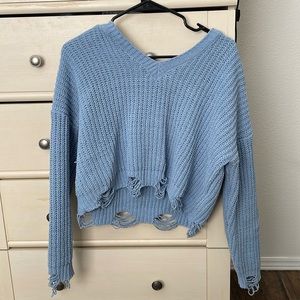 distressed sweater